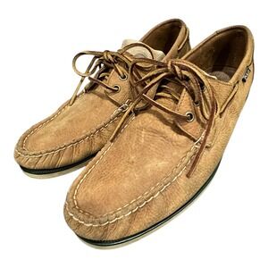 POLO RALPH LAUREN Men's 11 D‎ Bienne Tumbled Leather Boat Shoe Tan